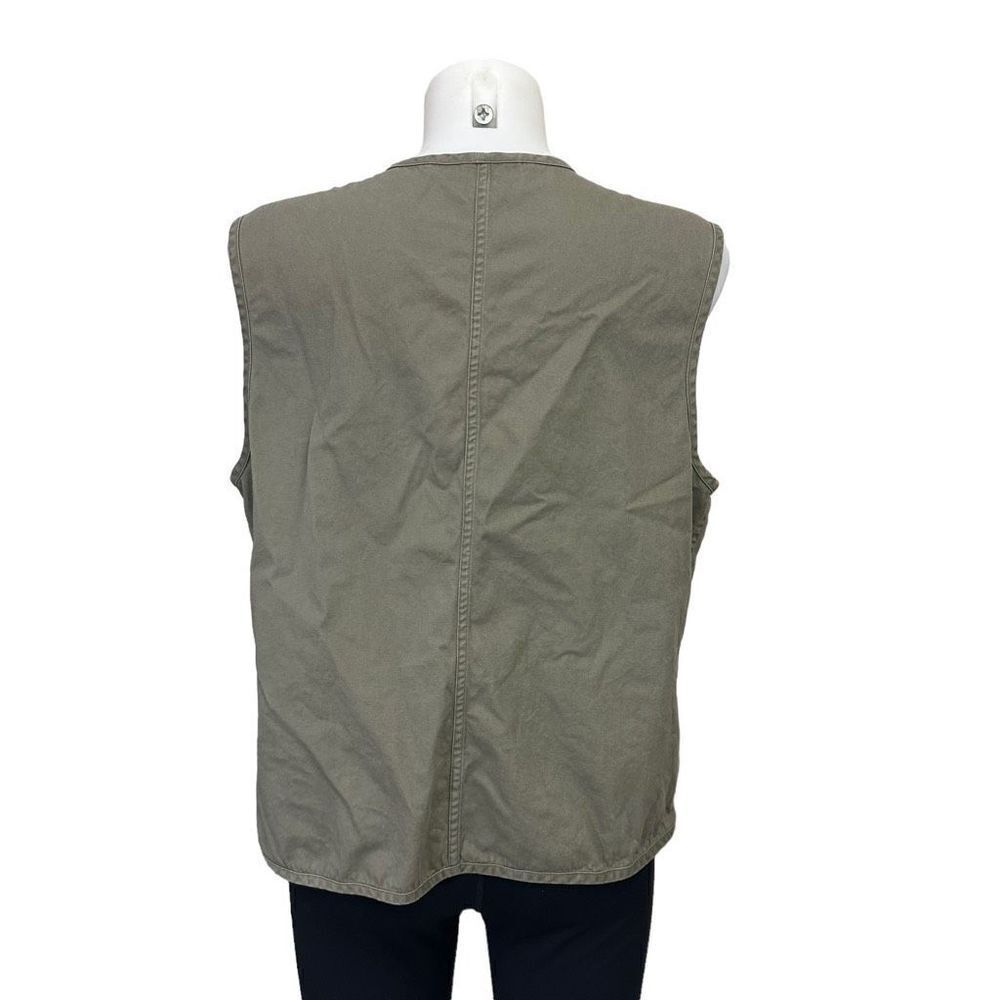 LAUREN‎ Ralph Lauren Women’s Vintage Fishing Utility Vest Olive green sz L - Picture 4 of 9